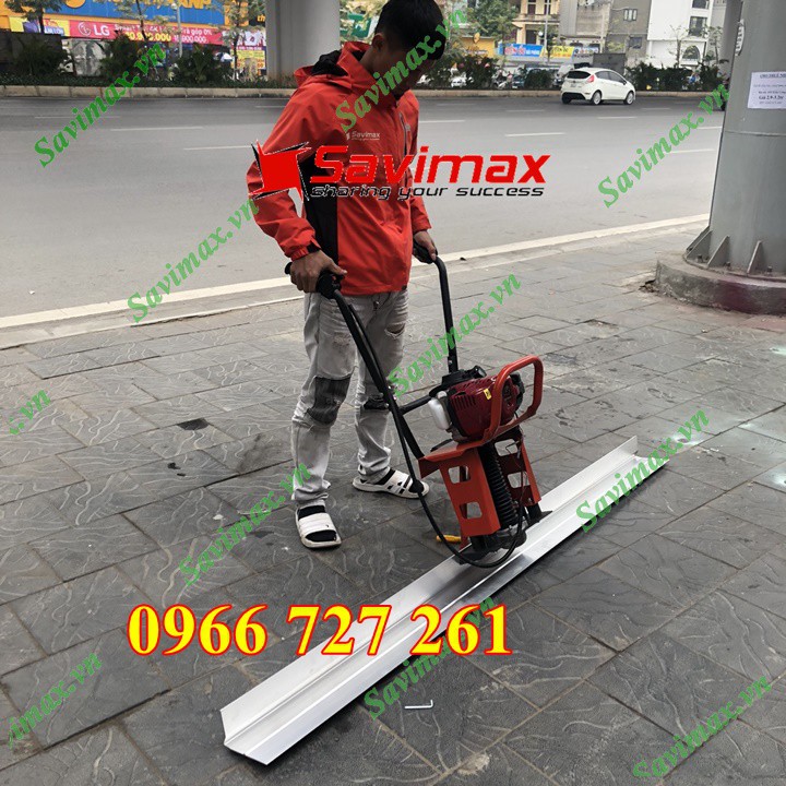 Máy đầm thước bê tông, máy đàm thước động cơ honda gx35 giá rẻ 2021 kèm thước 2M