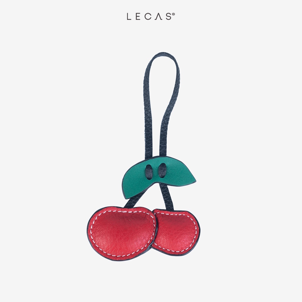 Phụ Kiện Da Bò Thật LECAS Charm Cherry