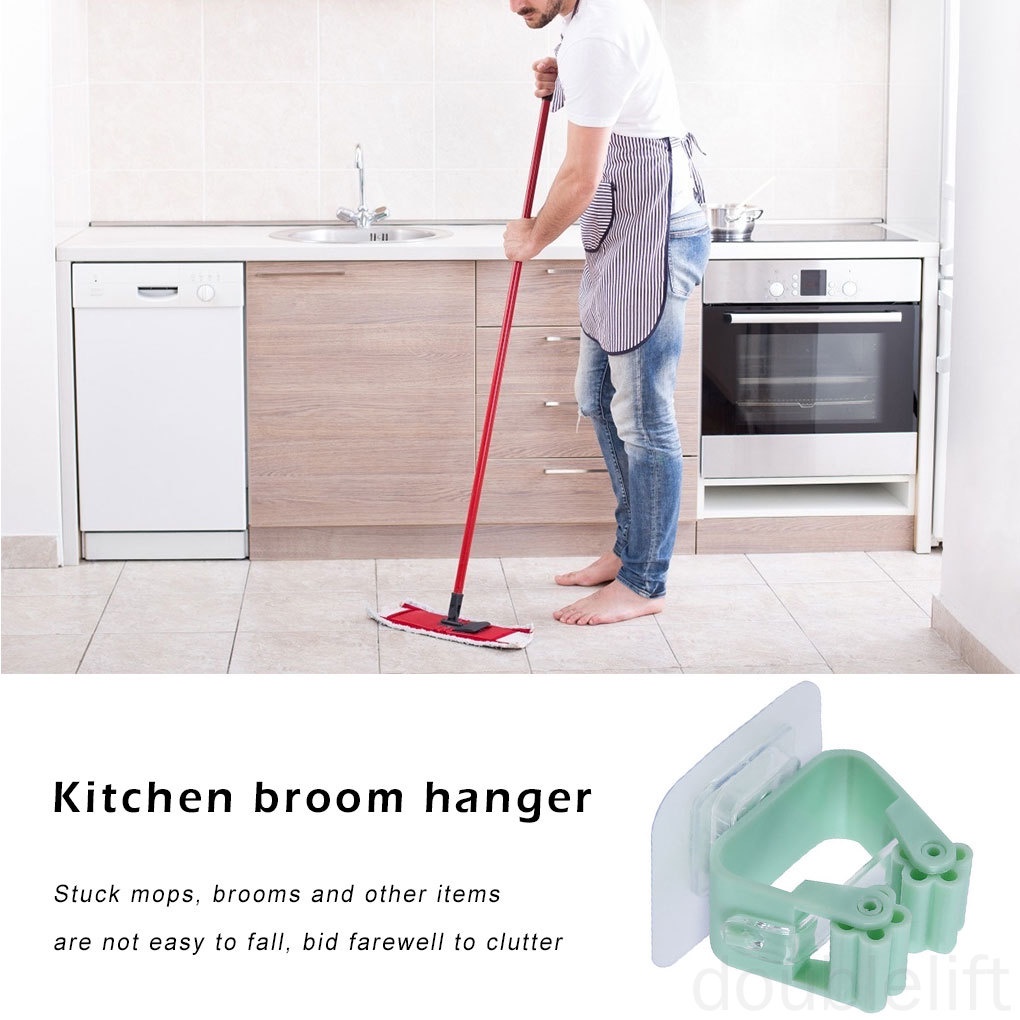 Giá treo chổi/ cây lau nhà gắn tường tiện lợi