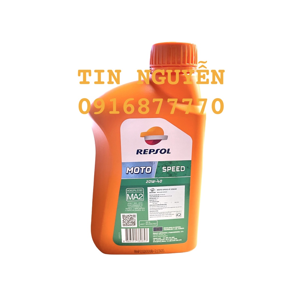 Nhớt Repsol 20W40 Moto Speed 4T 800ml chính hãng