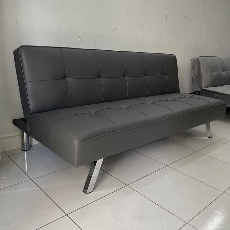 Ghế Sofa Giường  - Sofa Bed bọc da simili chân Inox