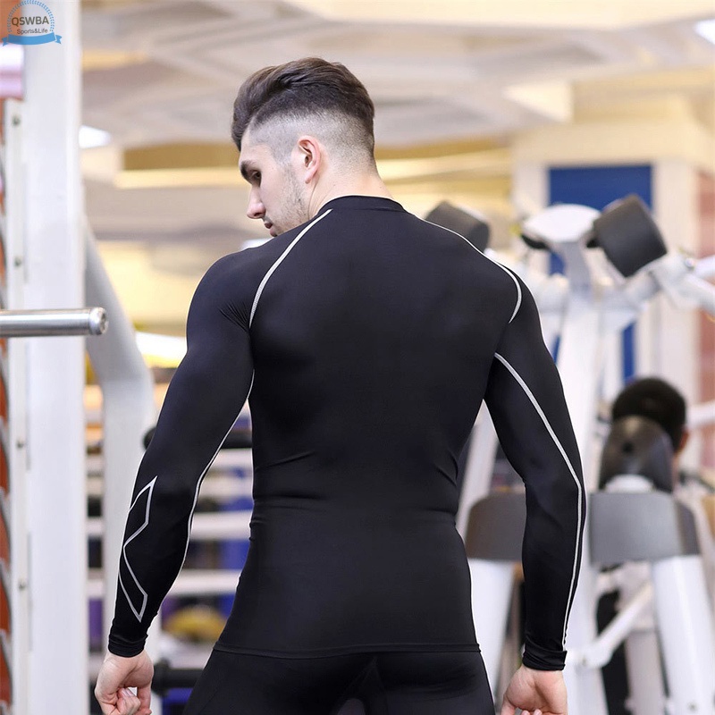 Đồ tập gym Tay Dài Bằng Polyester Linh Hoạt Nhanh Khô Có 6 Kích Cỡ Cho Nam