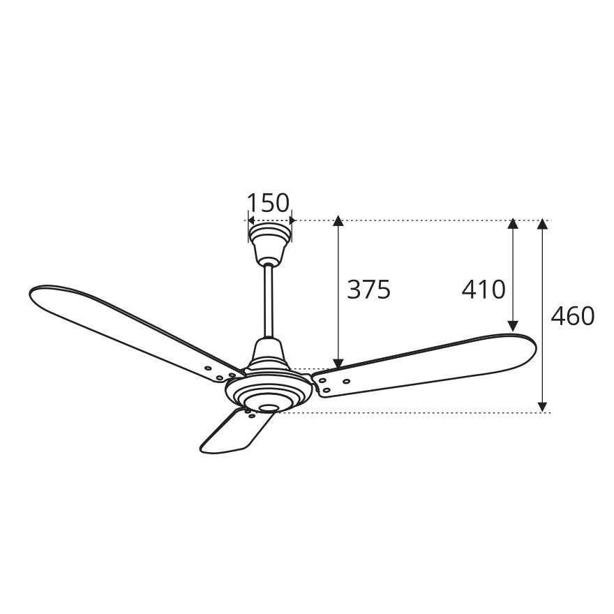 Quạt trần 3 cánh gỗ SINWA F611-ORB