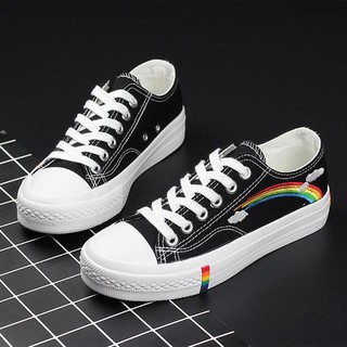 Giày Sneaker nữ cầu vồng cổ thấp
