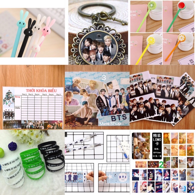 Combo văn phòng phẩm BTS khách Cẩm vân