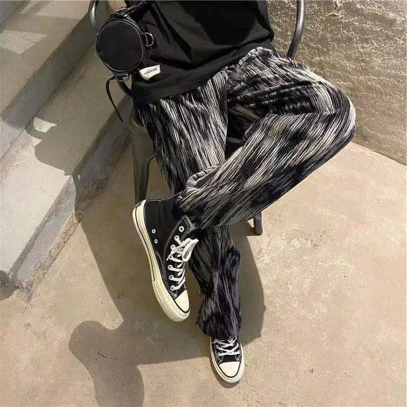 Quần ống rộng Lưng Cao Nhuộm Màu Độc Đáo Thời Trang Cho Nữ