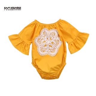 Rs♪-Floral Lace Cute Lovely Casual Fashion Infant Baby Girls Lace Bodysuit Playsuit Clothes Outfits