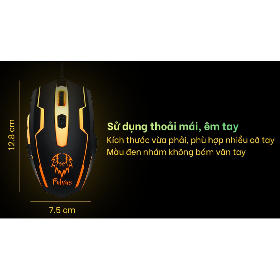 Chuột Máy Tính Gaming Có Dây Prolink Fulvus PMG9003 2400DPI RGB - Hàng Chính Hãng