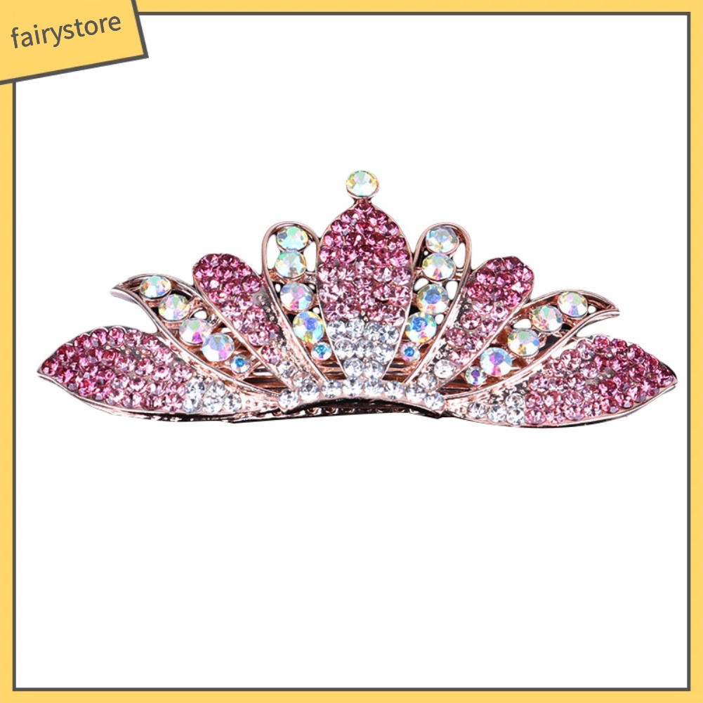 Kẹp Tóc Hình Vương Miện Đính Đá Thời Trang Cho Nữ