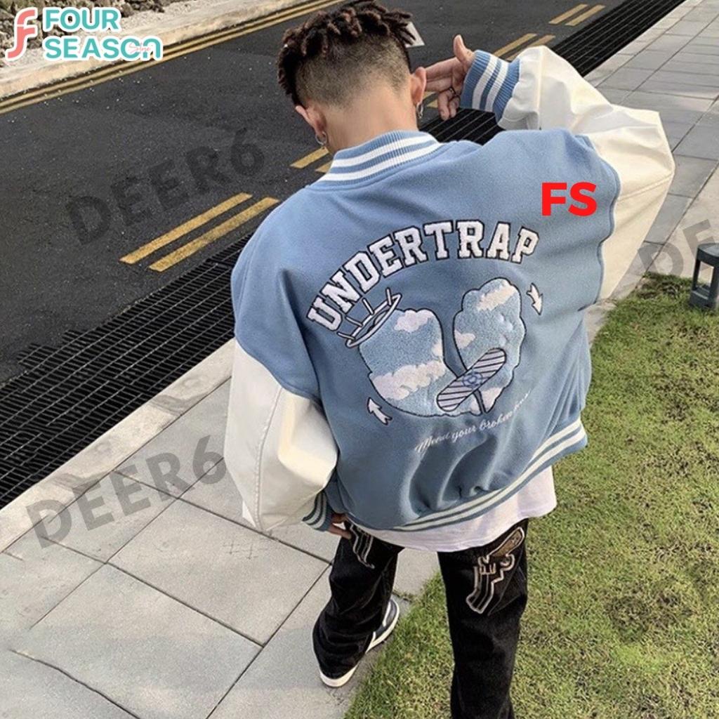 Áo khoác bomber nỉ unisex UNDERTRAP BBN06 FS jaket nam nữ chất lượng giá rẻ hottrend street style