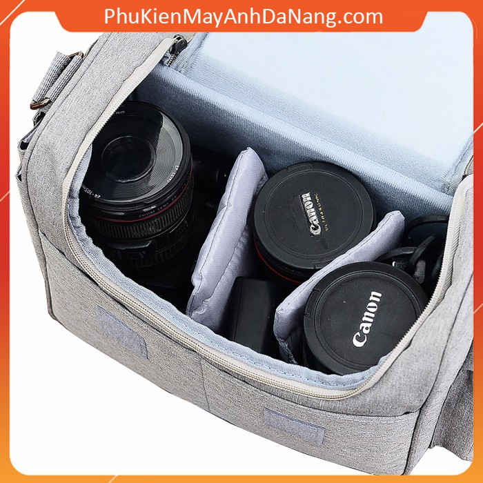 Túi máy ảnh Canon EOS túi đựng máy ảnh thời trang cao cấp kèm áo mưa