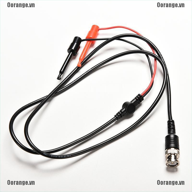 MT 1pc New BNC Male Plug Q9 to Dual Hook Alligator Clip Test Probe Cable Lead BH