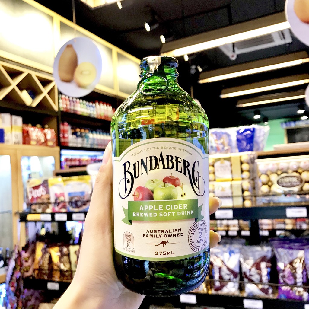 Nước Ép Táo Bundaberg Apple Cider - Úc - chai 375ml - thùng 12 chai