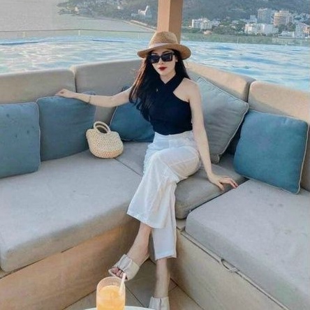 Áo thun chéo trước sau chữ X sang chảnh-A15