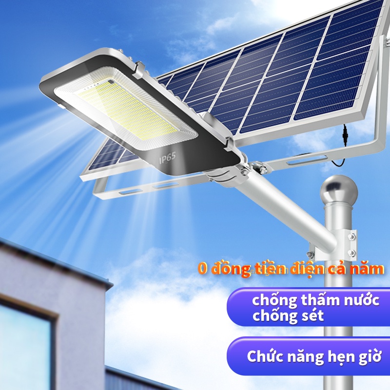 LM Đèn Năng Lượng Mặt Trời Solar Bàn Chải Đèn Đường Bàn Chải 150W,200W,300W,400W Có Điều Khiển Từ Xa,Bảo hiểm chất lượng