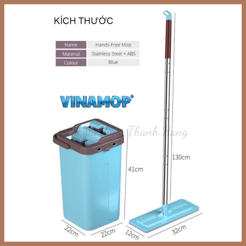 Chổi lau nhà 360 độ freeship cây lau nha 2 ngăn tự vắt tự động vinamop có xô chứa VNM19 thông minh vnm19 VINAMOP chuẩn