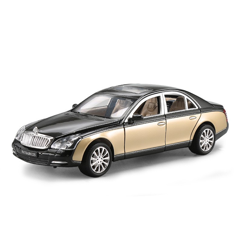 tay cầm chơimô hình1 24 Mercedes-Benz Maybach S62 sound and light alloy pull back car model children s toys issued on