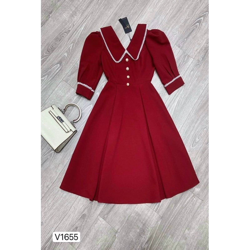 [Ảnh Thật] Đầm đẹp - Đầm tiểu thư phối nút | BigBuy360 - bigbuy360.vn