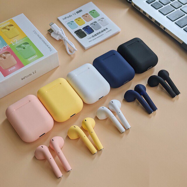 Tai Nghe Bluetooth InPods 12 Chính hãng Chống Nước IPX5 Cảm Biến 1 chạm âm thanh siêu hay