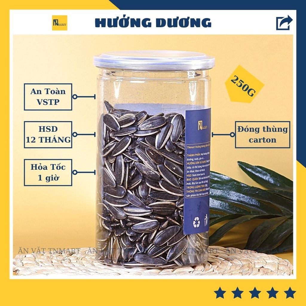 Hạt hướng dương tẩm vị đặc biệt 250g - Ăn vặt Tnmart ngon rẽ