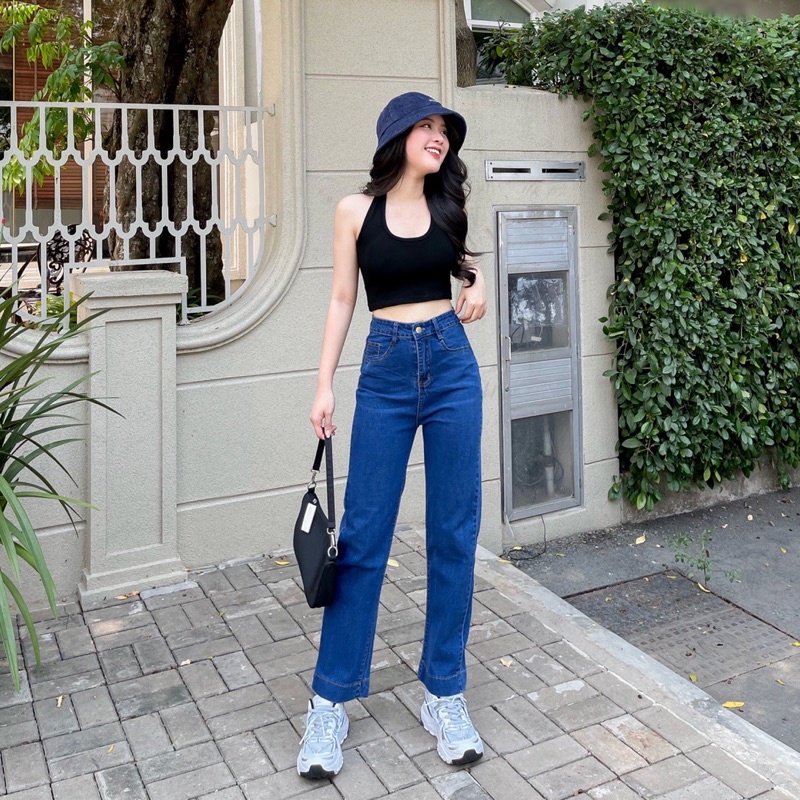 Quần Jeans ống đứng cạp cao bản đẹp - Surichau