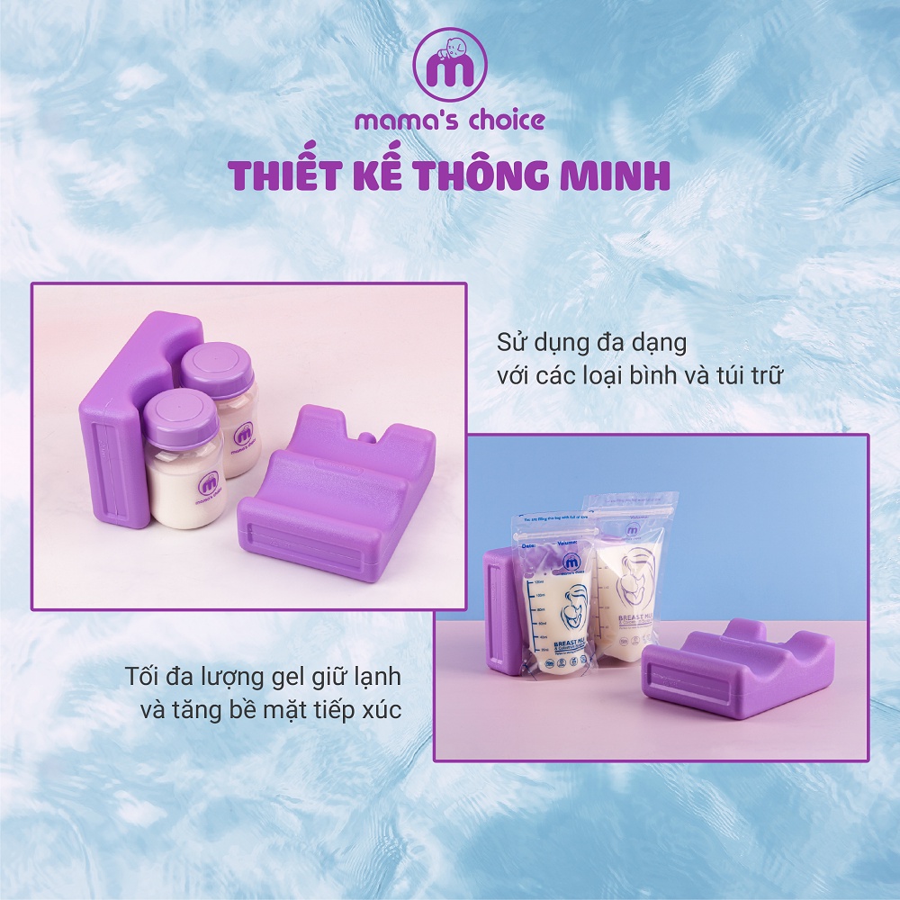 Túi Đá Khô Trữ Sữa Mama’s Choice, Giữ Lạnh Sữa Mẹ Lên Đến 14 Tiếng, Giữ Nhiệt Bình Sữa, Đựng và Giữ Ấm Đồ Ăn Cho Mẹ &amp; Bé