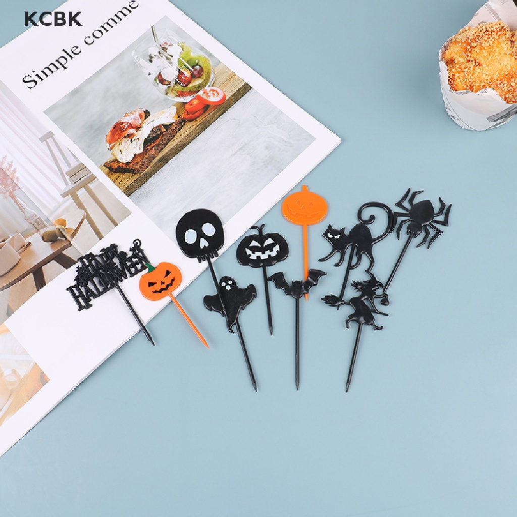 10 Nĩa Ăn Trái Cây Họa Tiết Halloween Dễ Thương