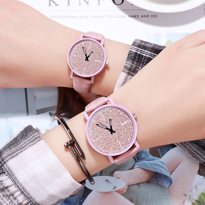 Đồng hồ unisex cặp đôi Shuxia Hàn Quốc dây da 5 màu hottrend