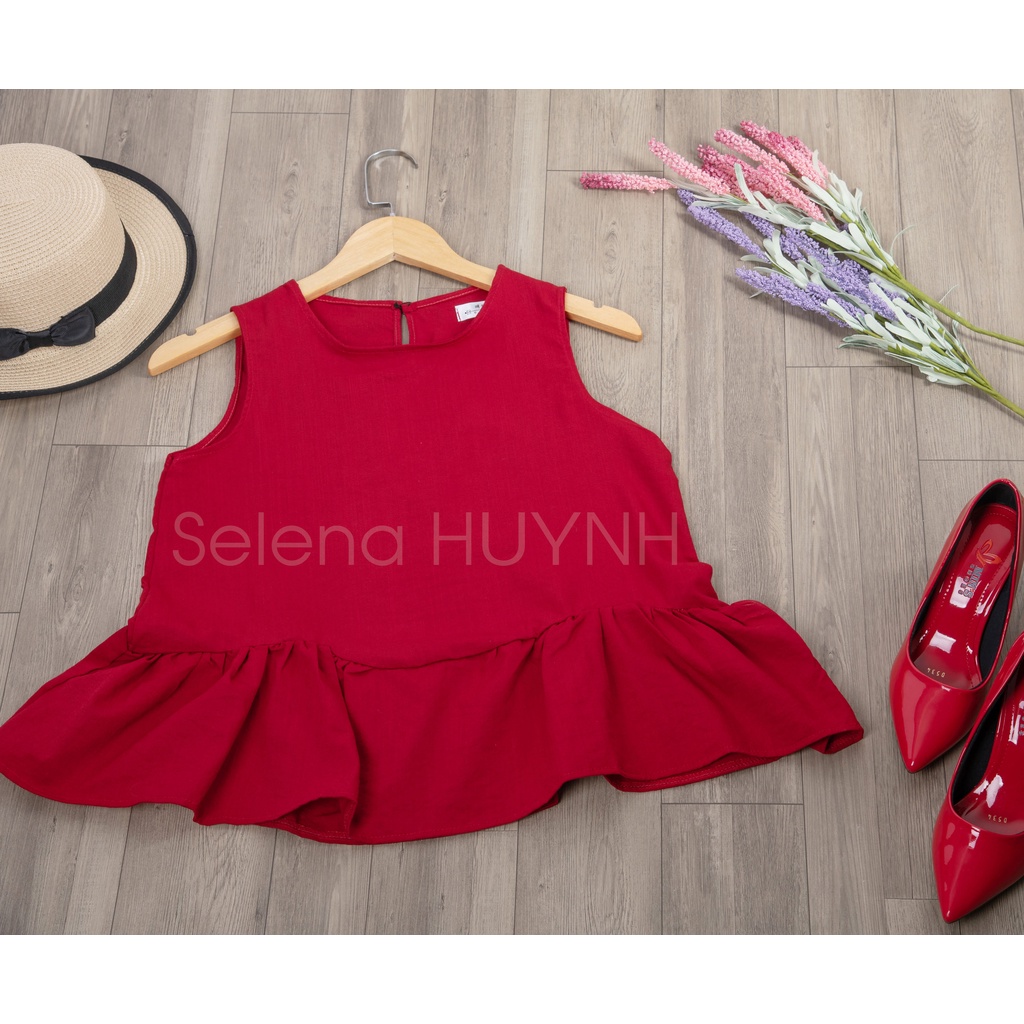 Áo đũi babydoll 2 dây bản to cột nơ lưng