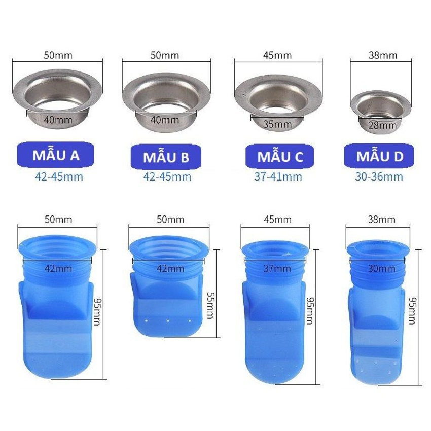 Ngăn mùi hôi cống bằng ống phễu silicon tiện dụng siêu bền ngăn chặn chuột gián bò vào vệ sinh sạch sẽ SIGO
