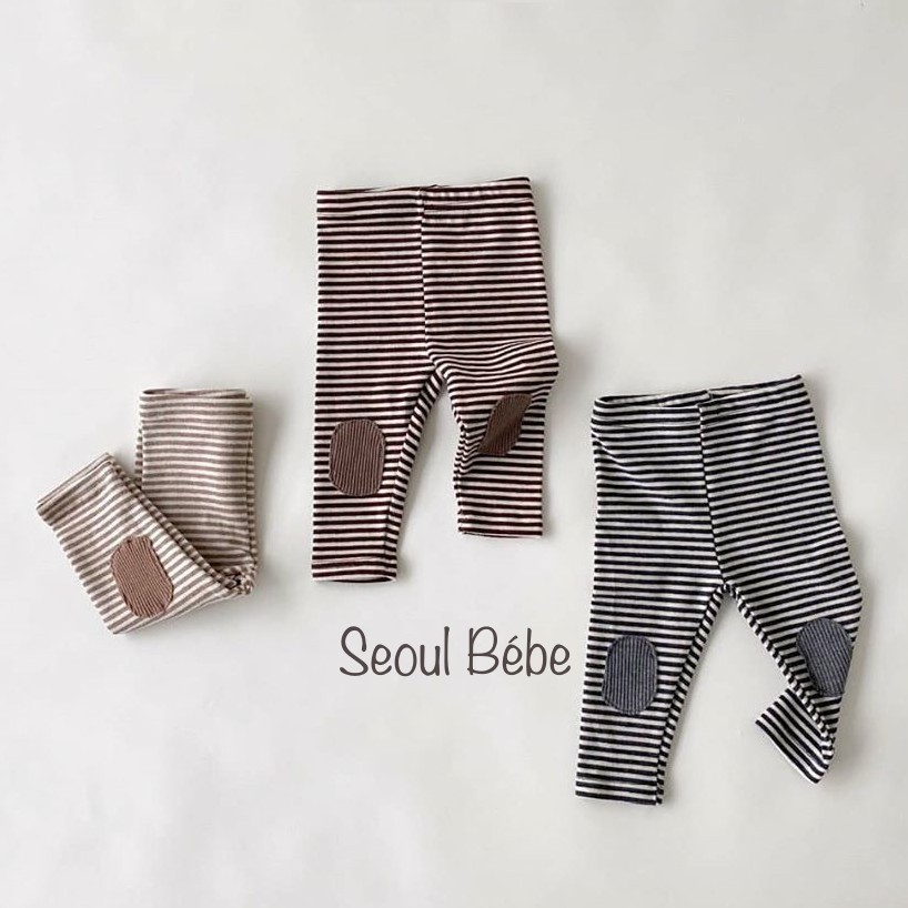 [SALE XẢ] Quần legging kẻ chất dày Bebeholic made in Korea