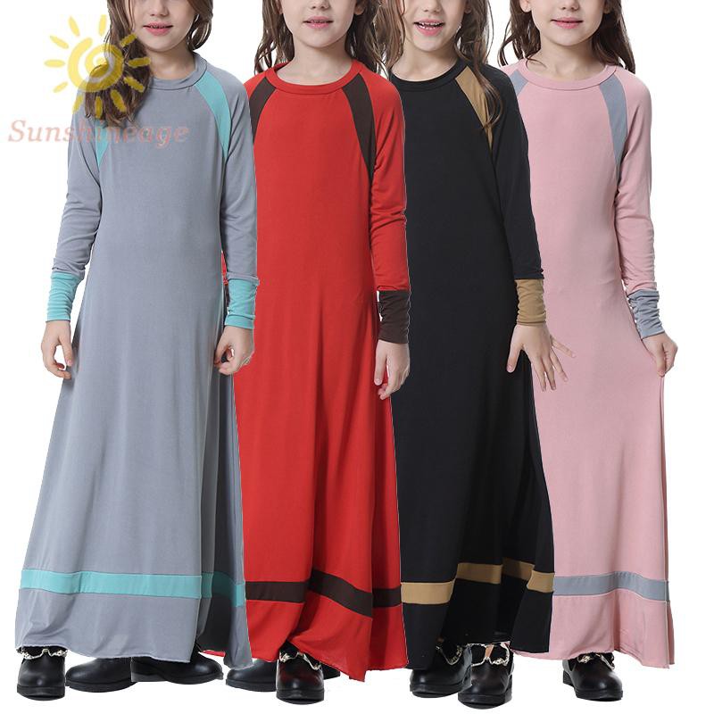 Đầm Maxi Tay Dài Cho Bé Gái Hồi Giáo