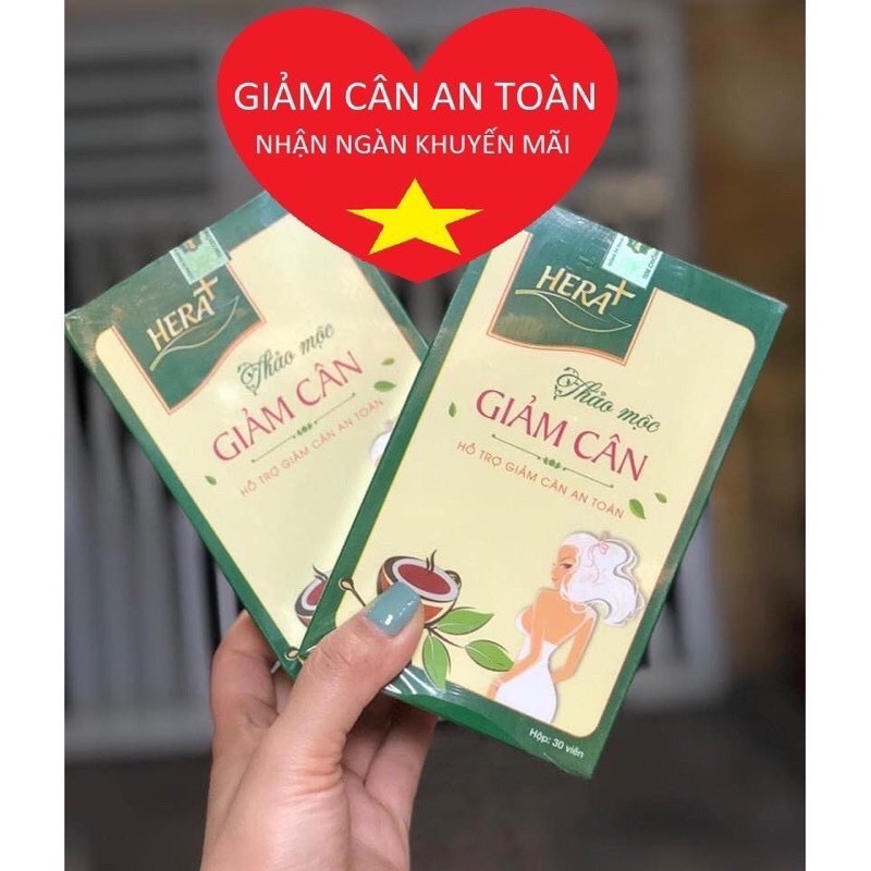 Giảm cân Hera Plus Trà giảm cân nhanh cấp tốc an toàn thảo mộc không phải thuốc giảm cân