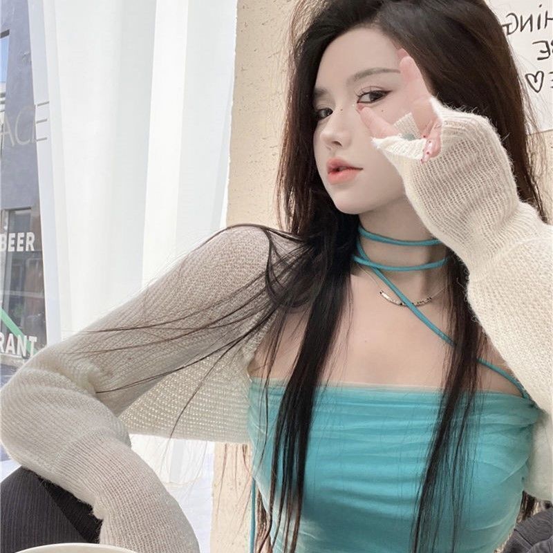 Áo Crop top Cổ Yếm Hở Lưng Thời Trang Mùa Hè Quyến Rũ Cho Nữ