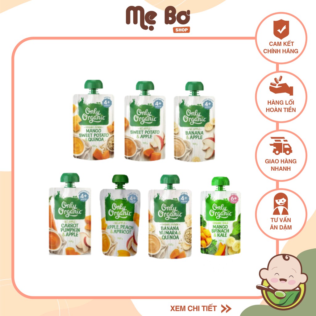 [ONLY ORGANIC] ĐỒ NGHIỀN ĂN LIỀN HỮU CƠ (4M+)