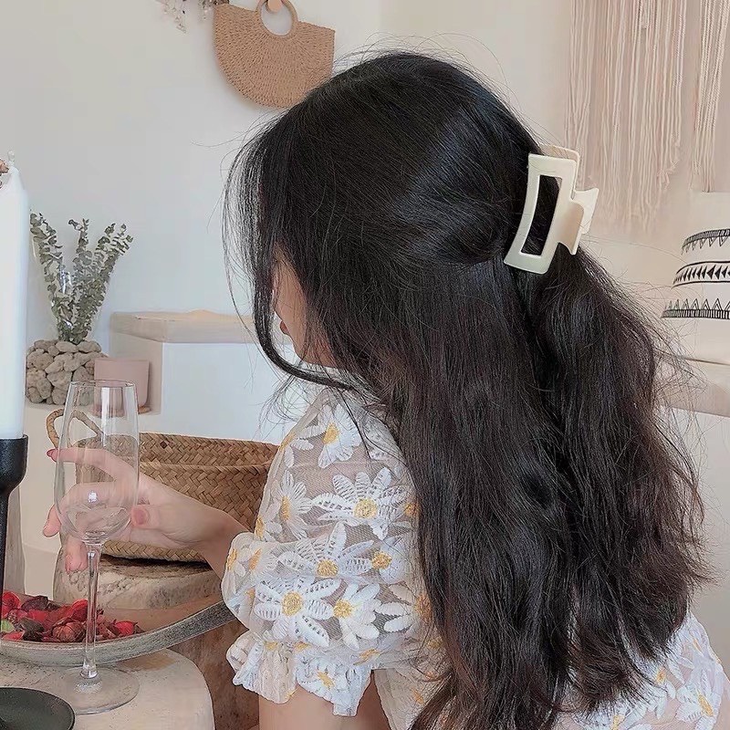 Kẹp tóc càng cua chữ nhật - Bobu Shop - mẫu mã đơn giản dễ kết hợp phối đồ - nhựa cao cấp cứng cáp - phụ kiện tóc