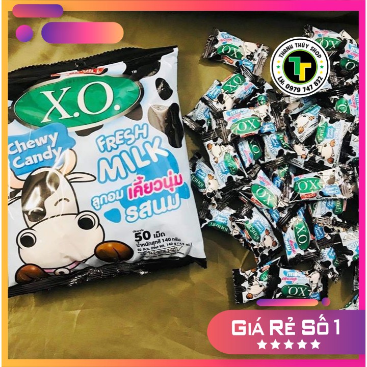 Combo 02 gói - Kẹo sữa bò Jack & Jill X.O Thái Lan hương ngọt ngào vị hấp dẫn loại 140g