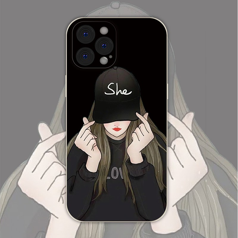 Ốp lưng IPhone  cạnh vuông Cô Gái Gợi Cảm BVC 6/6plus/6s/6splus/7/7plus/8/8plus/x/xr/xs/11/12/13/14/pro/max/plus/promax