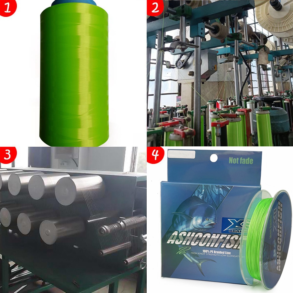 Cuộn Dây Câu Cá Bện 8 Sợi 300M Không Phai Màu