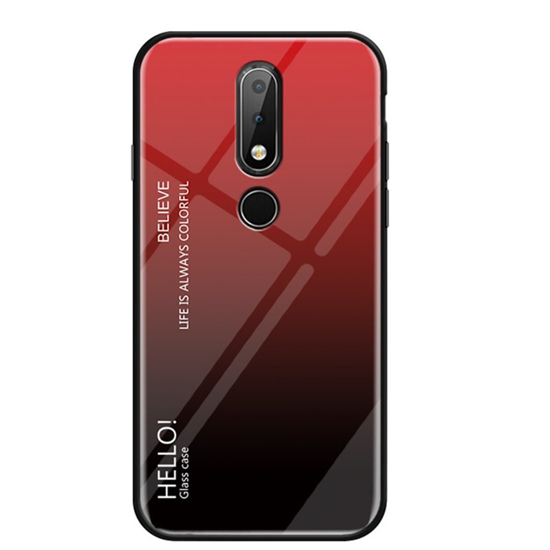 Ốp điện thoại kính cường lực màu Gradient sang trọng cho Nokia X6 8