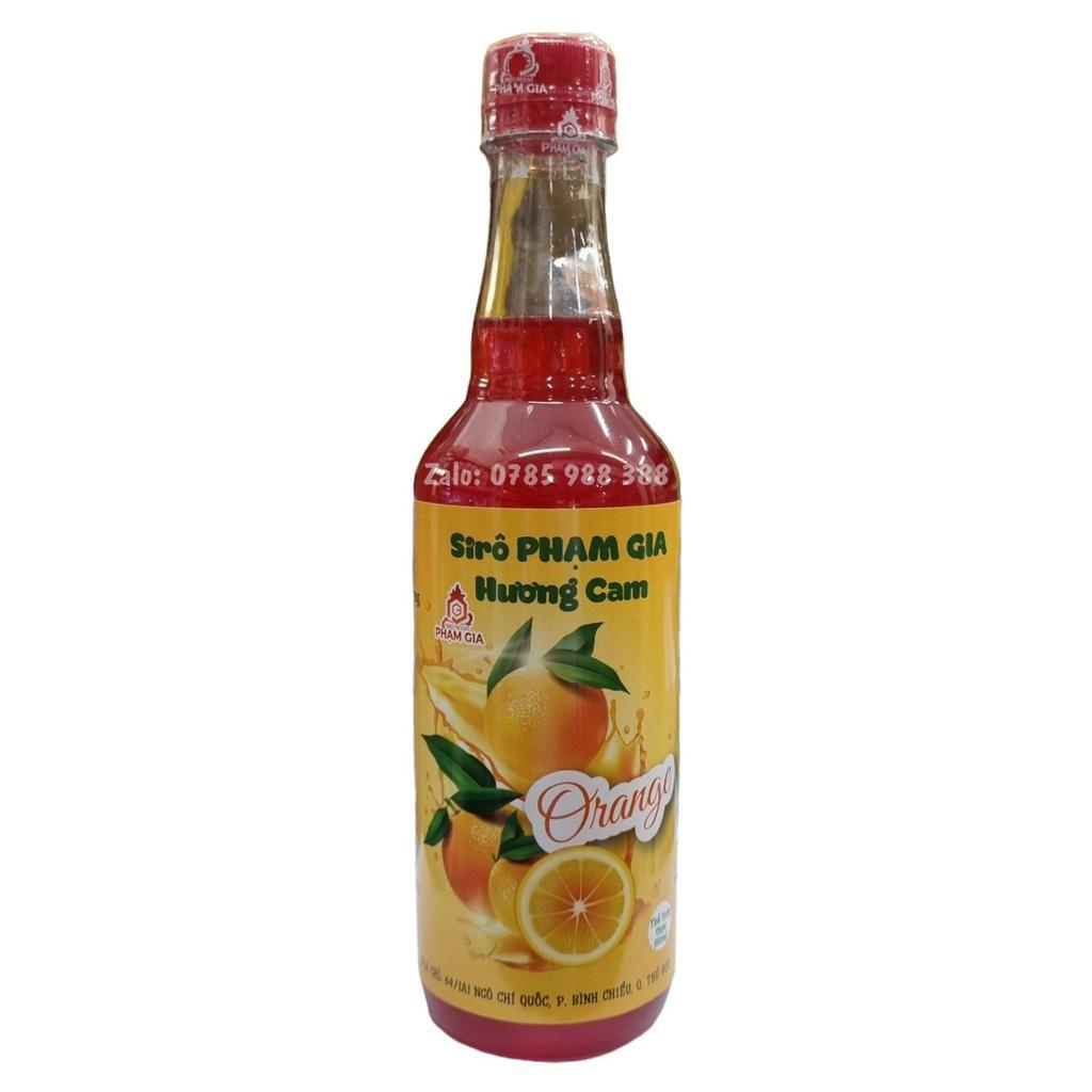 SIRO PHẠM GIA CÁC HƯƠNG DÂU, CAM, ĐÀO, CHANH DÂY, DỨA CHAI 550ML