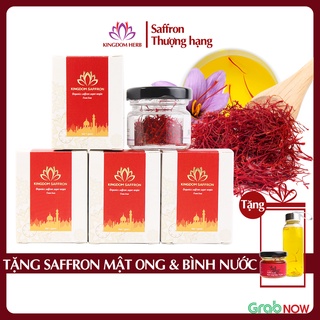 Combo 4 hộp saffron Kingdom Herb, nhụy hoa nghệ tây Iran super negin thượng hạng - 4 hộp 1 gram