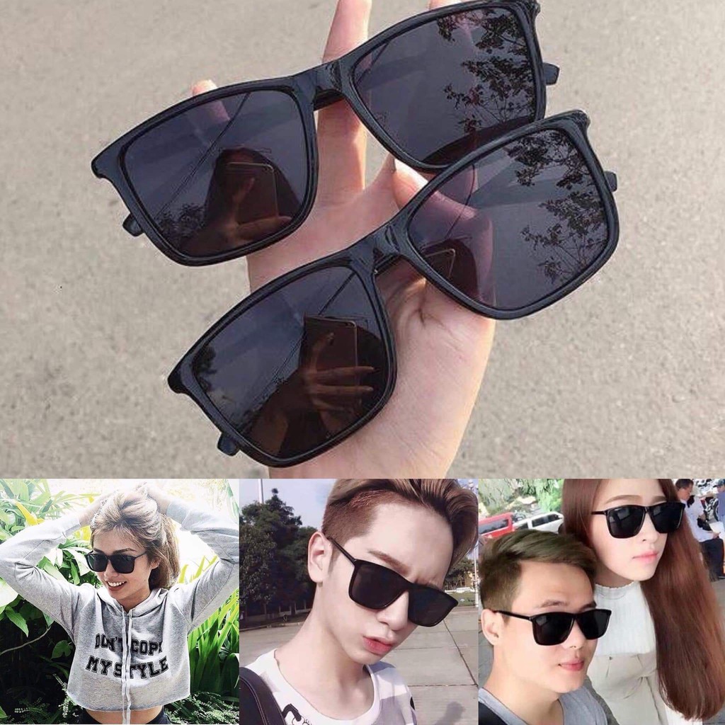 Kính Râm Nam Nữ Chống UV Kiểu Dáng Thời Trang Trẻ Trung- TÂY ĐEN