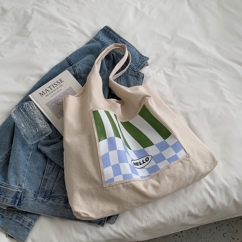 Túi xách canvas sức chứa lớn mẫu mới thời trang mùa thu năm 2021