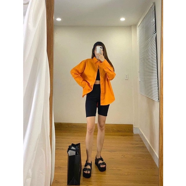 Áo sơ mi Nữ tay dài Over sz siêu đẹp