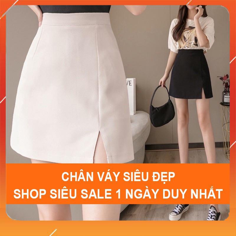Chân váy ngắn chữ a xẻ trước, chân váy chữ a công sở xẻ tà | BigBuy360 - bigbuy360.vn