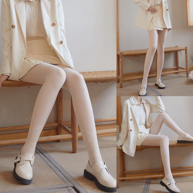 Quần Tất Dày Họa Tiết Chấm Bi Kiểu Vintage Dễ Thương Cho Bạn Gái