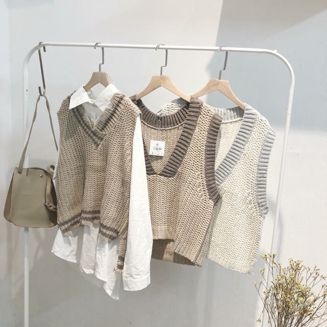 [ ORD ] Áo Gile Đan Len ULzzang