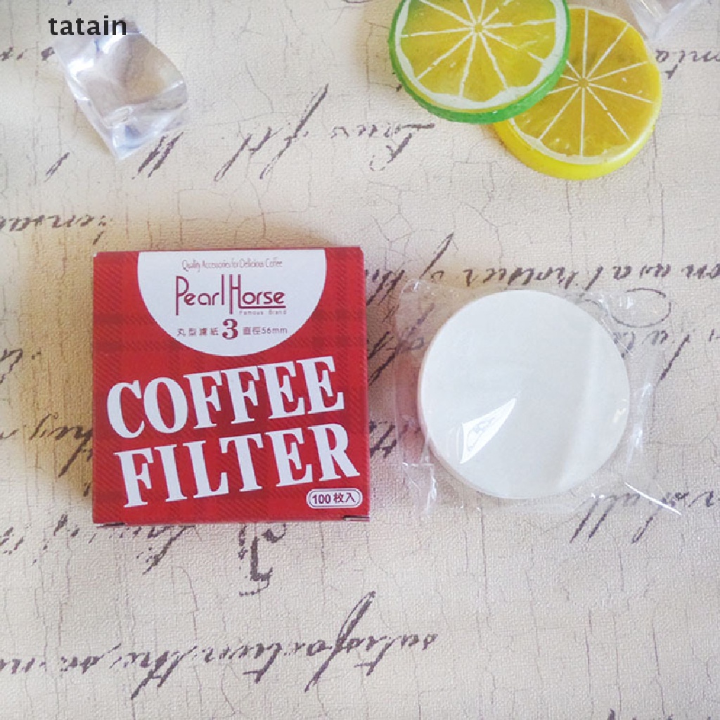 [TAT] 100pcs Round Coffee Filter Paper Moka Pot Coffee Maker Filter Tools No.3 /No.6 CVX