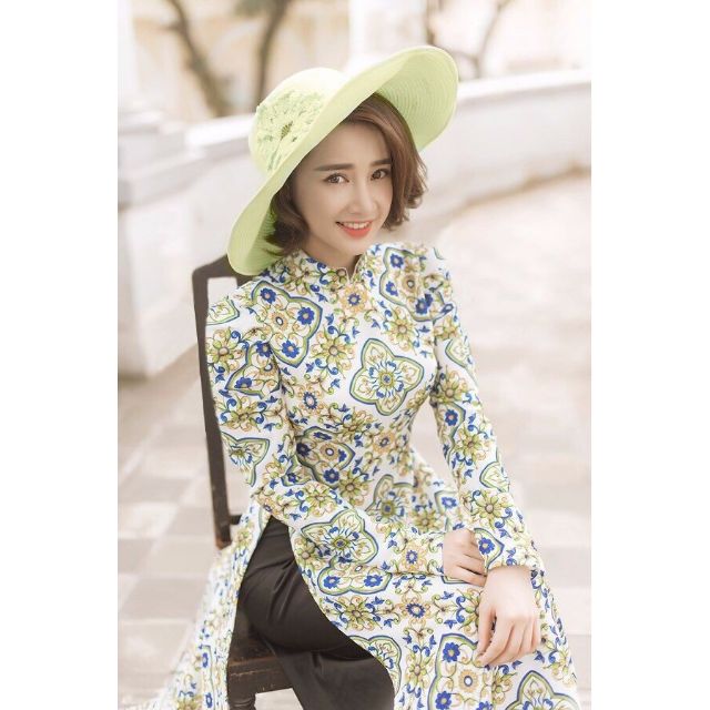 Set áo dào cô 3 sài gòn cao cấp kèm quần
